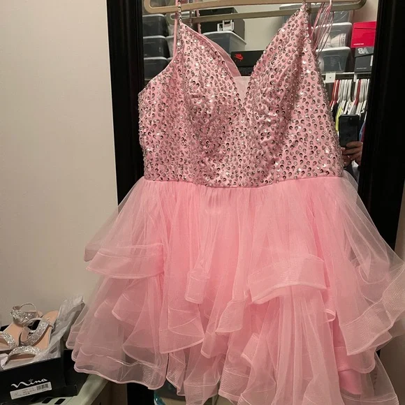 strapless open back dress Smocked Dress in Sakura Sakura / 5T